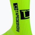 Futball zokni Tapedesign csúszásgátló sárga 4