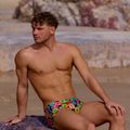 Férfi úszó boxer nadrág Funky Trunks Sidewinder Trunks berry good 6