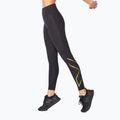 Női edző leggings 2XU Force Mid-Rise Compression fekete és arany WA5367B 3