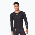 Férfi hosszú ujjú edzőruha 2XU Core Compression fekete MA6398A