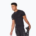 Férfi 2XU Core Compression edzés hosszú ujjú fekete/ezüst MA6399A 2