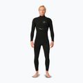 Férfi Rip Curl Dawn Patrol 4/3 mm-es mellkasi cipzáras úszószivacs Fekete