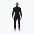 Férfi Rip Curl Dawn Patrol 4/3 mm-es mellkasi cipzáras úszószivacs Fekete 2