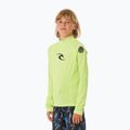 Rip Curl Brand Wave UPF Rash Vest gyermek úszómellény hosszú ujjú lime 4