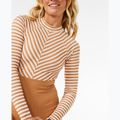 Női egyrészes fürdőruha Rip Curl Premium Surf LS Surf világosbarna 11