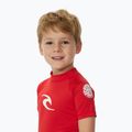 Rip Curl Brand Wave UPF piros gyermek úszópóló 4