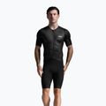 Férfi triatlonruha 2XU Aero Hex Sleeved fekete/fehér 2