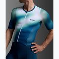 Férfi triatlon ruha 2XU Aero Hex Sleeved jelly mint/majol 4