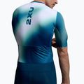 Férfi triatlon ruha 2XU Aero Hex Sleeved jelly mint/majol 5