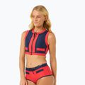 Rip Curl Coco rövid ujjú mellény fürdőruha felső piros/sötétkék 4