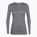 Női termoaktív felső icebreaker 200 Oasis Crewe gritstone heather 5