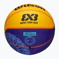 Gyermek kosárlabda Wilson Fiba 3X3 Mini Paris 2004 kék/sárga 3-as méret 5
