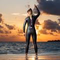 Női triatlon neoprén ruha Synergy Endorphin Full Sleeve 5/3 mm black/pink 5