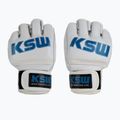 KSW grappling kesztyű fehér bőr