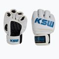 KSW grappling kesztyű fehér bőr 3