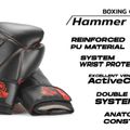 DBX BUSHIDO "Hammer - Red" Muay Thai bokszkesztyűk fekete/piros 20