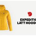 Női Fjällräven Expedition Latt Hoodie pehelypaplan kabát fekete F86120 9