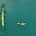 3 személyes felfújható kajak 12'2  AquaMarina rekreációs kenu zöld Ripple-370 21