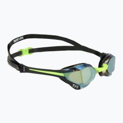 TYR Tracer-X Elite Racing tükrös fekete/lime úszószemüveg