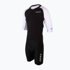 Férfi triatlonruha ZONE3 Lava Long Distance Full Zip Aero Suit black/white/red