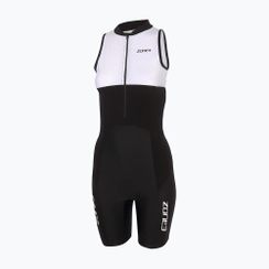 Női triatlon overál ZONE3 Lava Long Distance Trisuit black/white/green