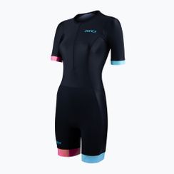 Női triatlonruha ZONE3 Activate+ Trisuit fekete/neon színben