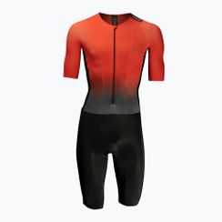 Férfi triatlonos overall HUUB Collective Tri Suit black/red fade