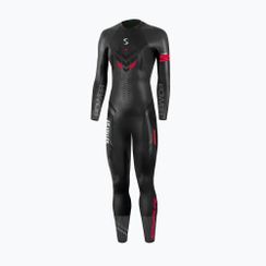 Női triatlon neoprén ruha Synergy Adrenaline Full Sleeve 5 mm black/red