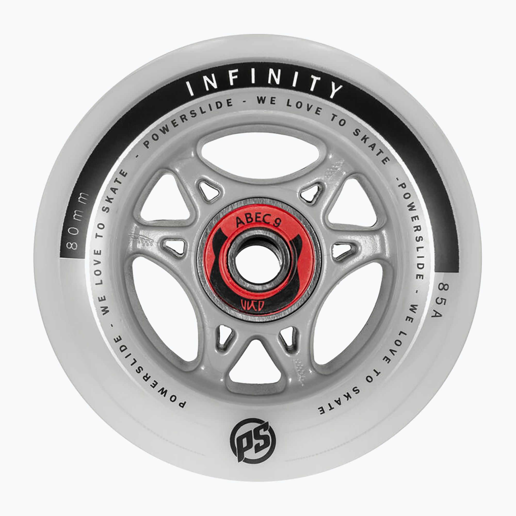 Powerslide Roues Infinity RTR 90 Mm 85A ABEC9 - Pack 4 Roues Fitness & Training Avec Roulements Wicked