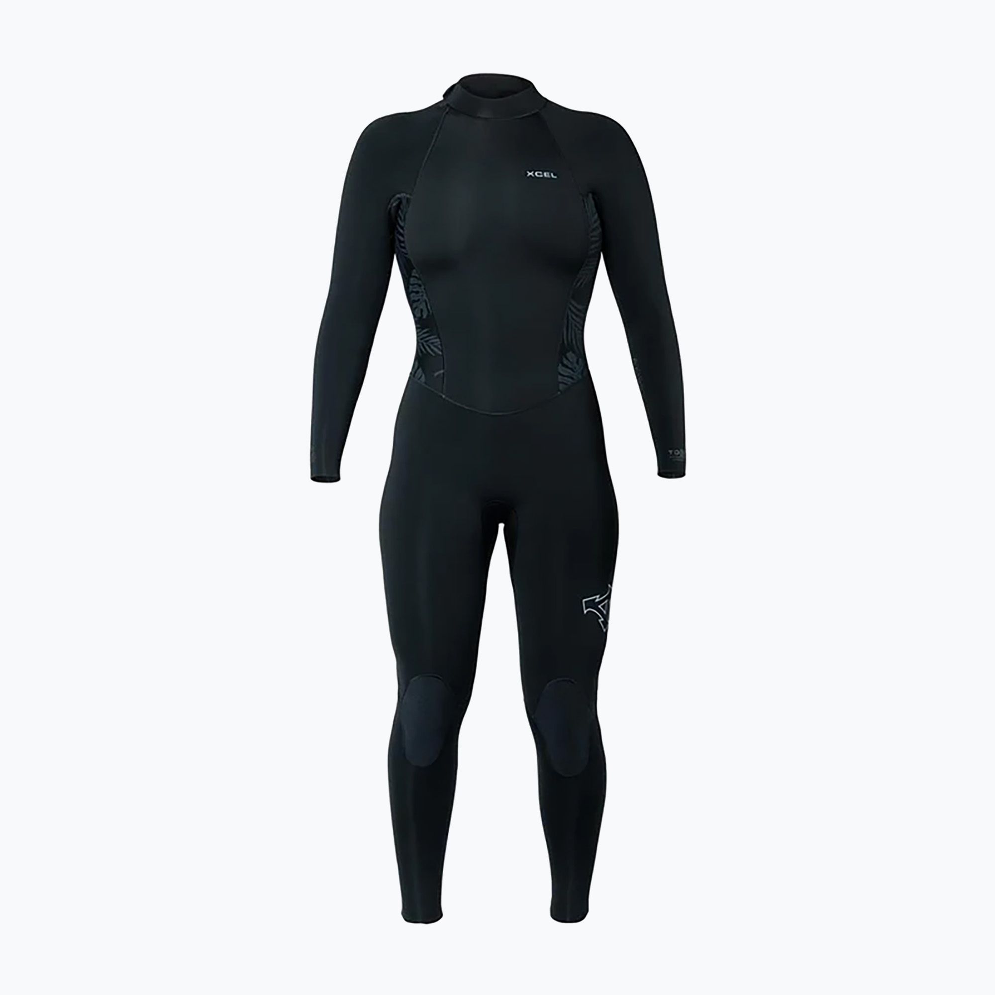 Női úszóruha Xcel Axis Back Zip 4/3 mm Full black/palm/monstera print ...