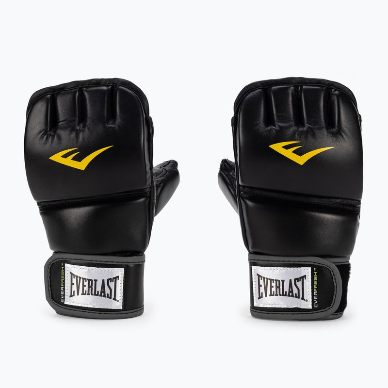 Férfi grappling kesztyű hüvelykujjal EVERLAST MMA kesztyű fekete EV7562