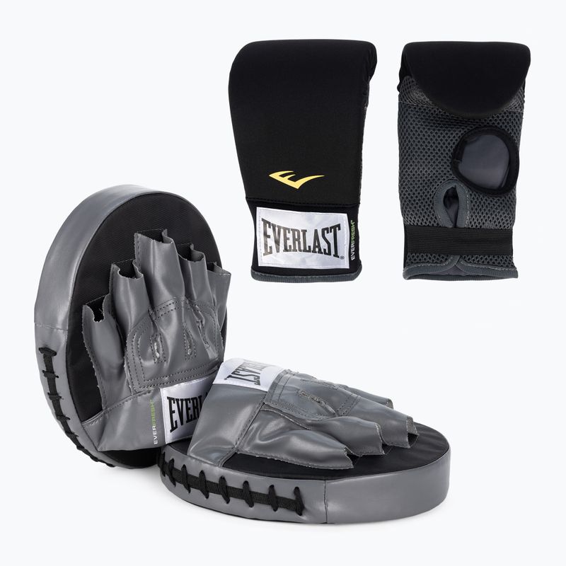 Bokszkészlet kesztyű+pajzs Everlast Core Fitness Kit fekete EV6760