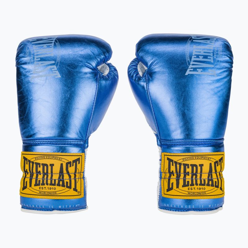 Boxkesztyű Everlast Fight Leather blue 2