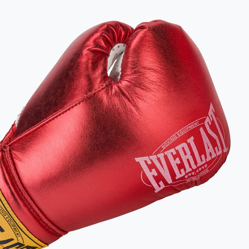 Boxkesztyű Everlast Fight Leather red 5