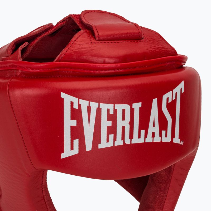 Bokszsisak Everlast amatőr versenyzői fejfedő piros 4