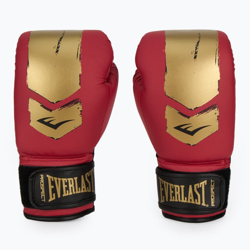 Everlast Prospect 2 boksz szett sisak + pajzsok + kesztyű piros/arany 2