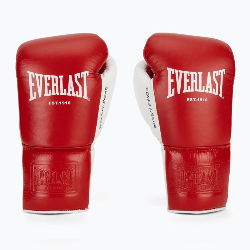 Boxkesztyű Everlast Powerlock OG Pro Fight red/white 2