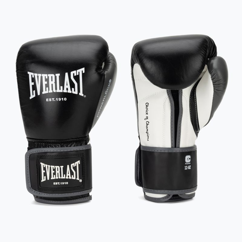 Bokszkesztyűk Everlast Powerlock OG H&L Leather Advanced Training black/white