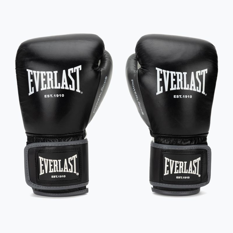 Bokszkesztyűk Everlast Powerlock OG H&L Leather Advanced Training black/white 2