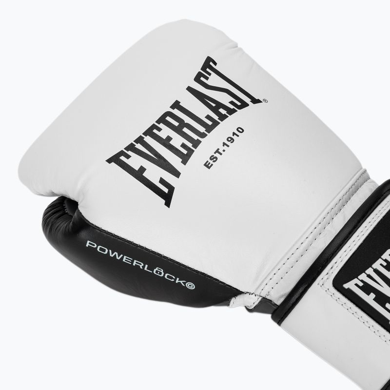 Bokszkesztyűk Everlast Powerlock OG H&L Leather Advanced Training white/black 6