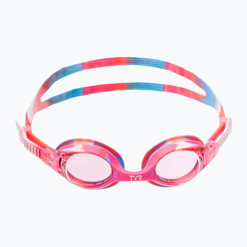 TYR Swimple Tie Dye Non-Mirrored rózsaszín/rózsaszín/fehér gyermek úszószemüveg 2