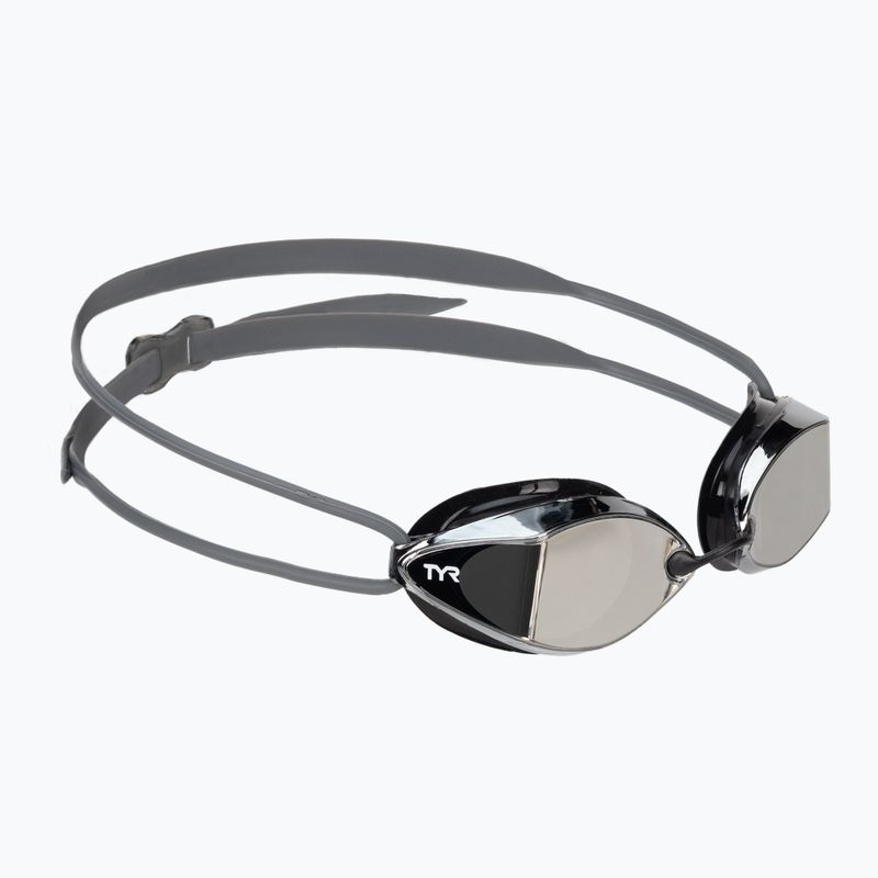 TYR Tracer-X Racing tükrös úszószemüveg fekete és ezüst LGTRXM_043