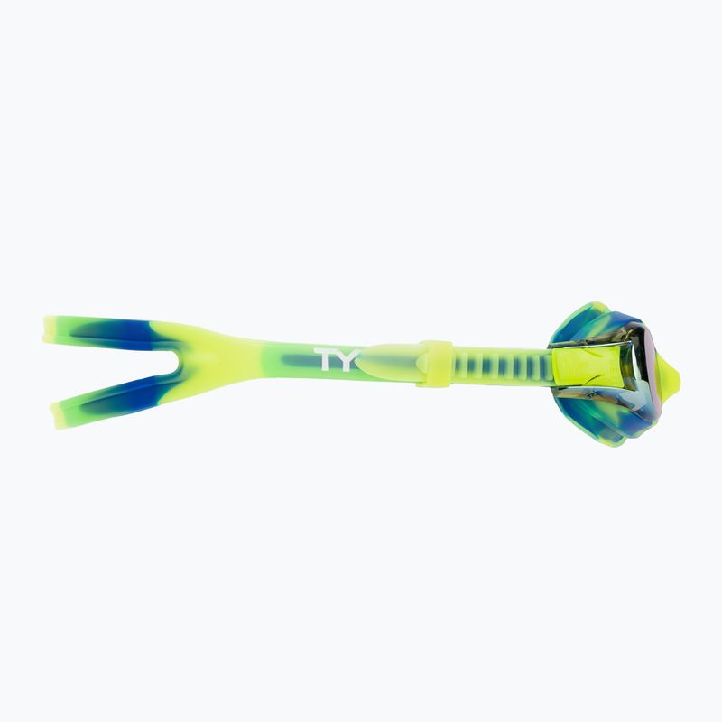 TYR Swimple Tie Dye tükrös arany/zöld/kék gyermek úszószemüveg 3