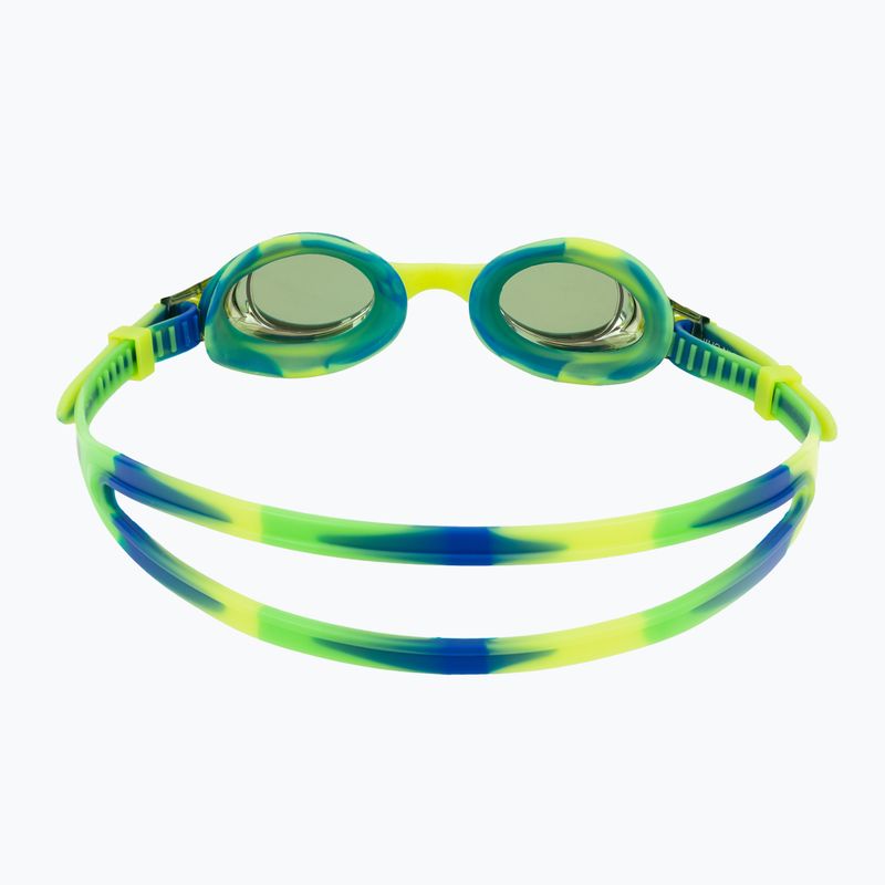 TYR Swimple Tie Dye tükrös arany/zöld/kék gyermek úszószemüveg 4