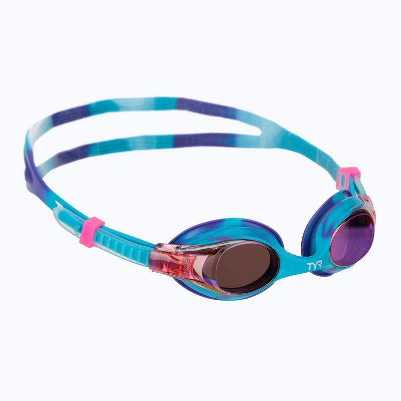 TYR Swimple Tie Dye tükrös lila/türkiz/lila gyermek úszószemüveg