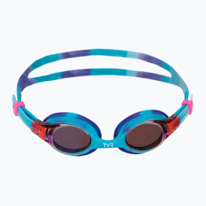 TYR Swimple Tie Dye tükrös lila/türkiz/lila gyermek úszószemüveg 2