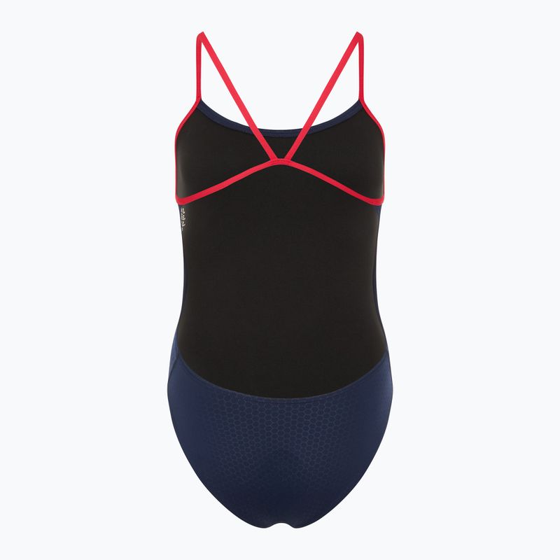 Női egyrészes fürdőruha TYR Hexa Cutoutfit navy/red 2