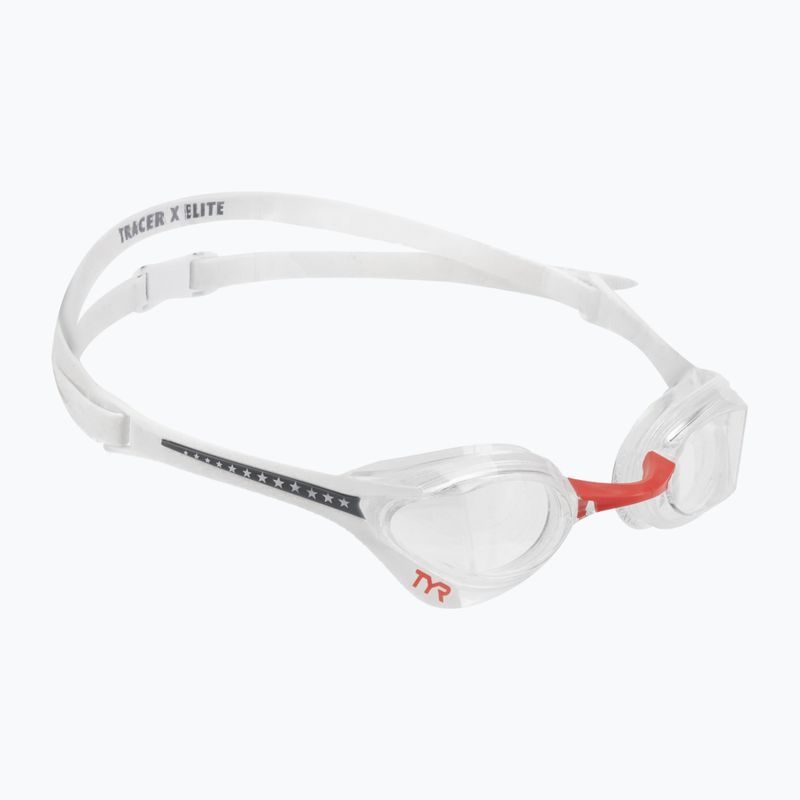 TYR Tracer-X Elite Racing úszószemüveg világos/piros/tengerészkék LGTRXEL_642