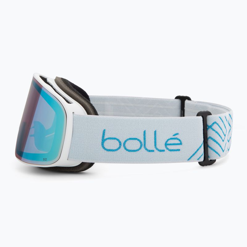 Síszemüveg Bollé Nevada Small white metalic blue matte/azure 4