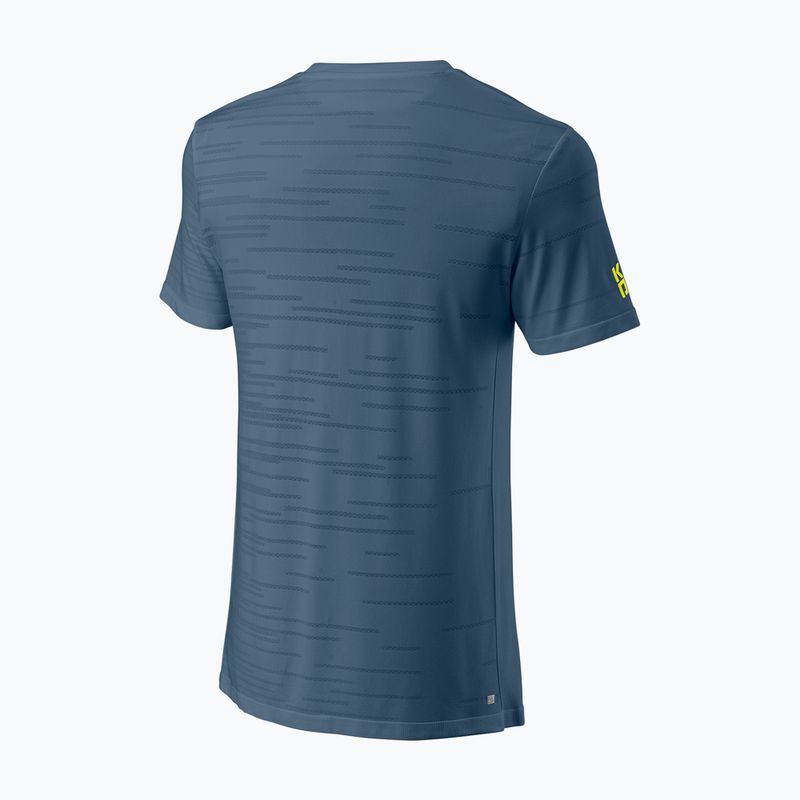 Férfi teniszpóló Wilson KAOS Rapide SMLS Crew II kék WRA813802 2